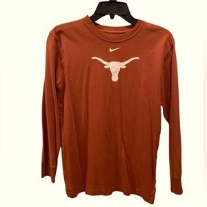 Nike Texas Longhorn Burnt Orange Long Sleeve Shirt Child Large 16-18